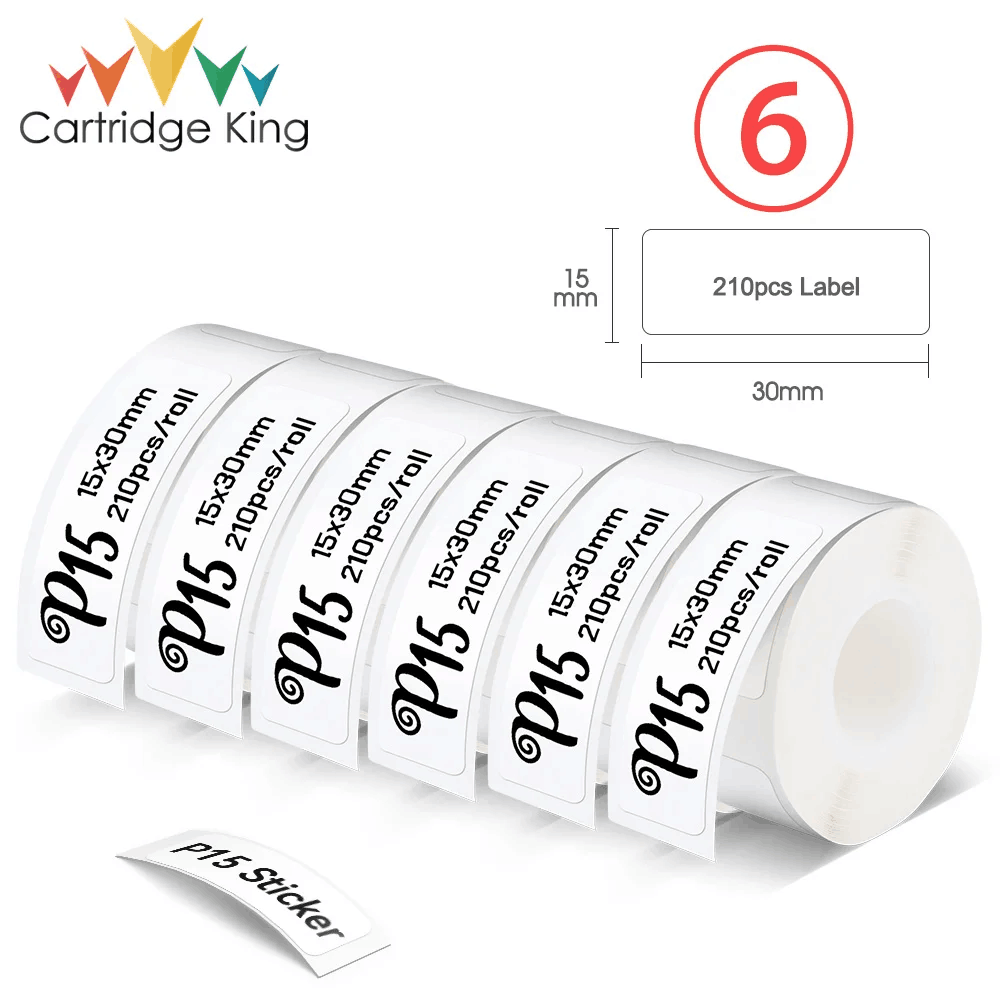 3~6PK White Label Tape for P15 Label Maker Thermal Printer Paper 12mmx40mm 160PCS/Roll Waterprood Adhesive DIY Printing Sticker: Navy Blue