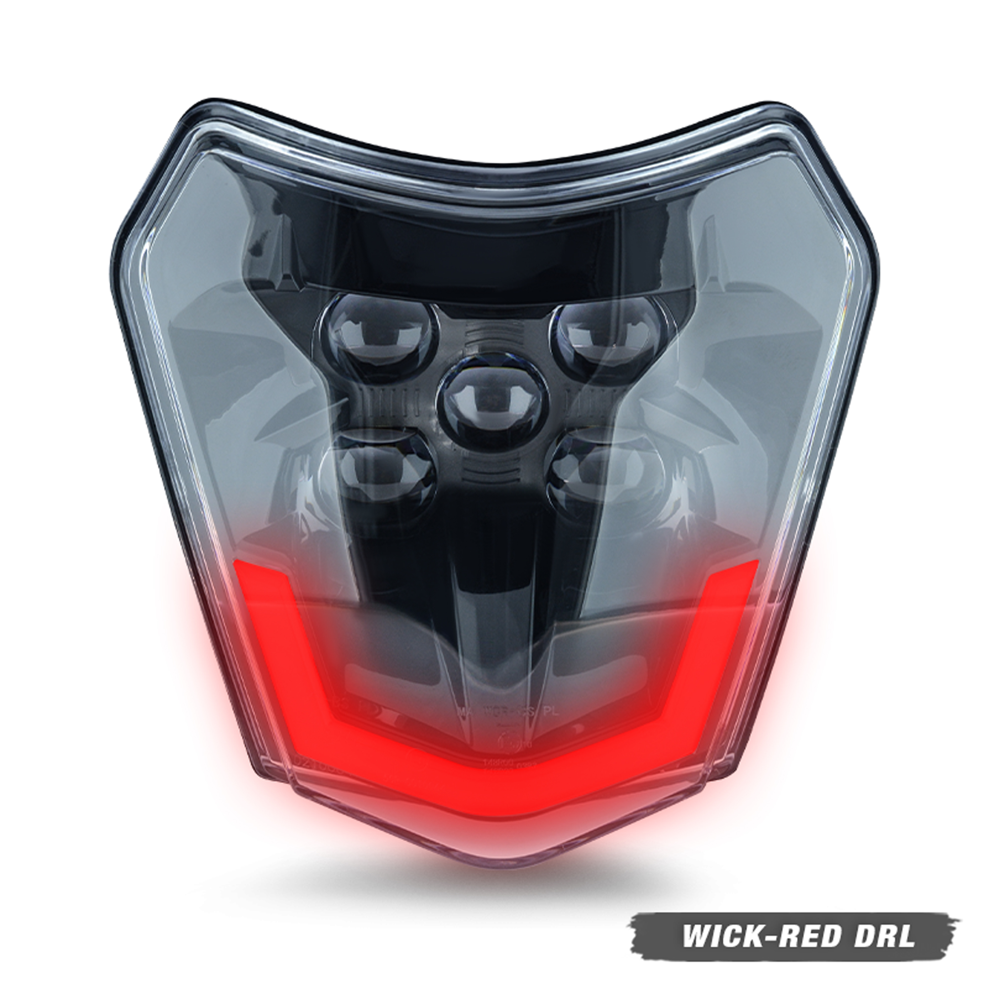 Powerzone faro LED para motocicleta para KTM EXC XC SX MX 125 250 300 450 supermoto faro Universal: Multicolor