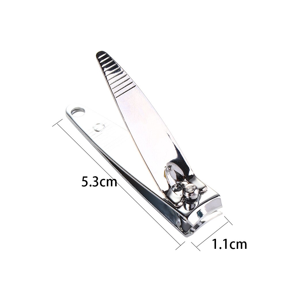 1Pcs Nail Clipper Stainless Steel Nail Cutter Trimming Toe Finger Cuticle Plier Scissor Manicure Nail Art Tool: silver