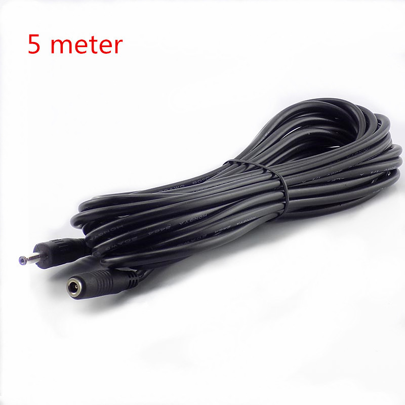 1/1.5/3/5/10m dc strømkabel forlenger 5v 2a lednings adapter 3.5mm x 1.35mm dc hann dc hunnkontakt for cctv sikkerhetskamera: 5 meter