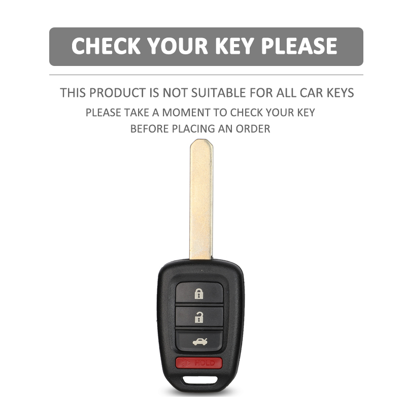 For Honda Accord CIVIC CRV Jazz HR-V HRV 4 Button Silicone Car Key Case Set Protctor Skin Shell Rubber Holder Keychain