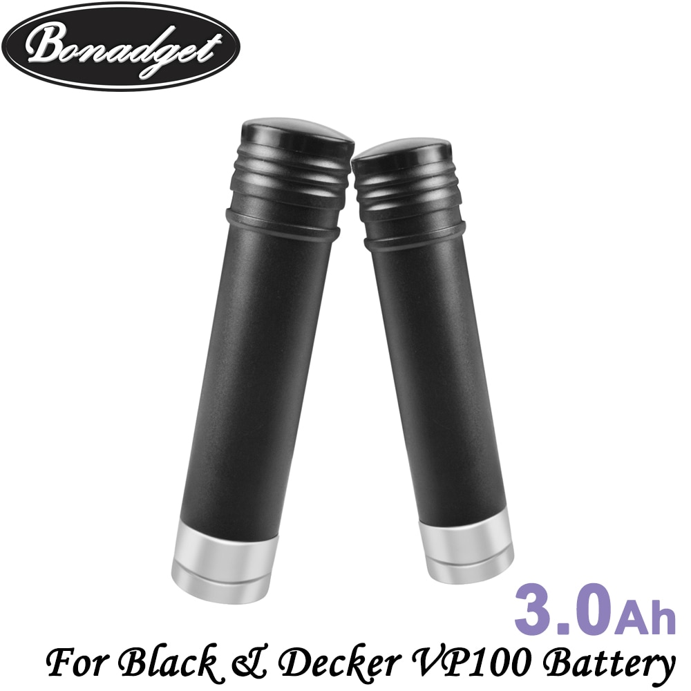 Bonadget 2Piece 3.6V 3000mAh Ni-MH Battery For Black & Decker VP100 VP100C VP105 VP105C VP110 VP110C VP143 Versapak Battery: Default Title