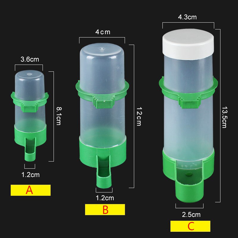 Bird Water Drinker Feeder Waterer with Clip Pet Bird Supplies Dispenser Bottle Drinking Cup Bowls for Pet Parrot Cage
