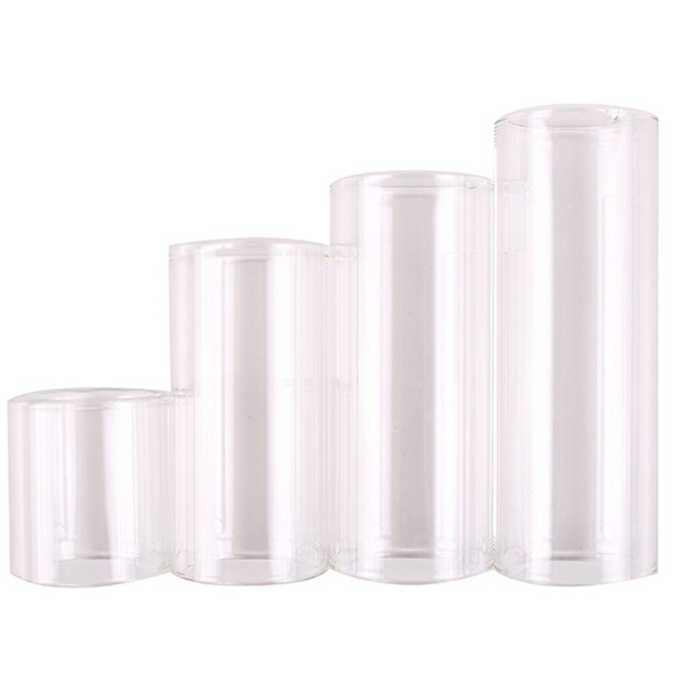 4pcs Clear Slide Bottleneck Set For Acoustic Electric Guitar Beginner Guitar Finger Protection Glass Slider