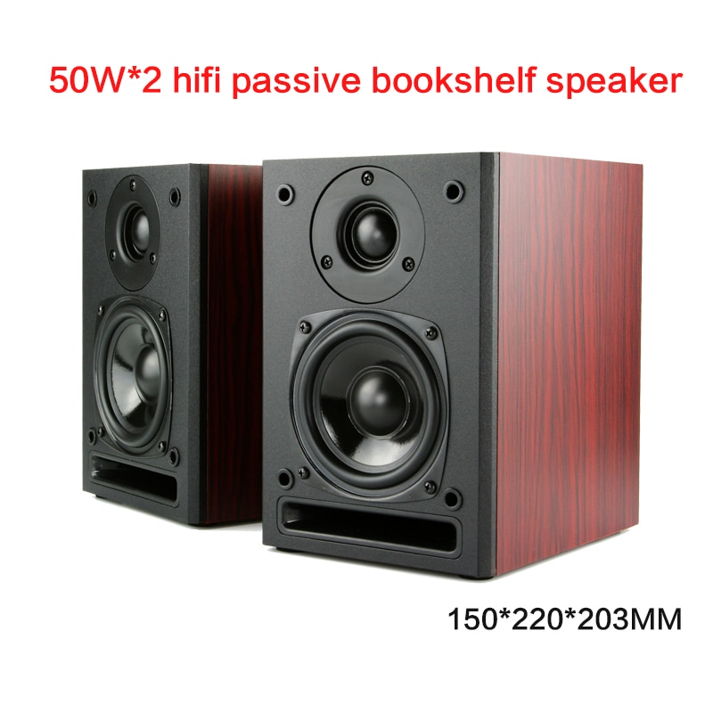 50W * 2 High-Power Audio Speaker D42 Koorts Desktop Hifi Passieve Boekenplank Luidspreker Tv Surround Front Gids muur Gemonteerde Luidspreker