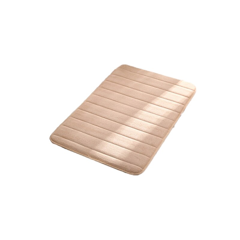Badmat Coral Fleece Badkamer Tapijt Wateropname Non-Slip Memory Foam Absorberende Imitatie Konijnenbont Vloer Mat: Camel