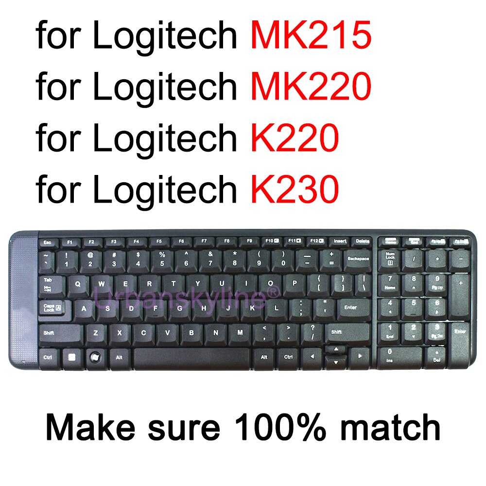 MK215 MK220 MK230 Keyboard Cover for Logitech for Logi Mechanical Protective Protector Skin Clear Silicone TPU Case Funda