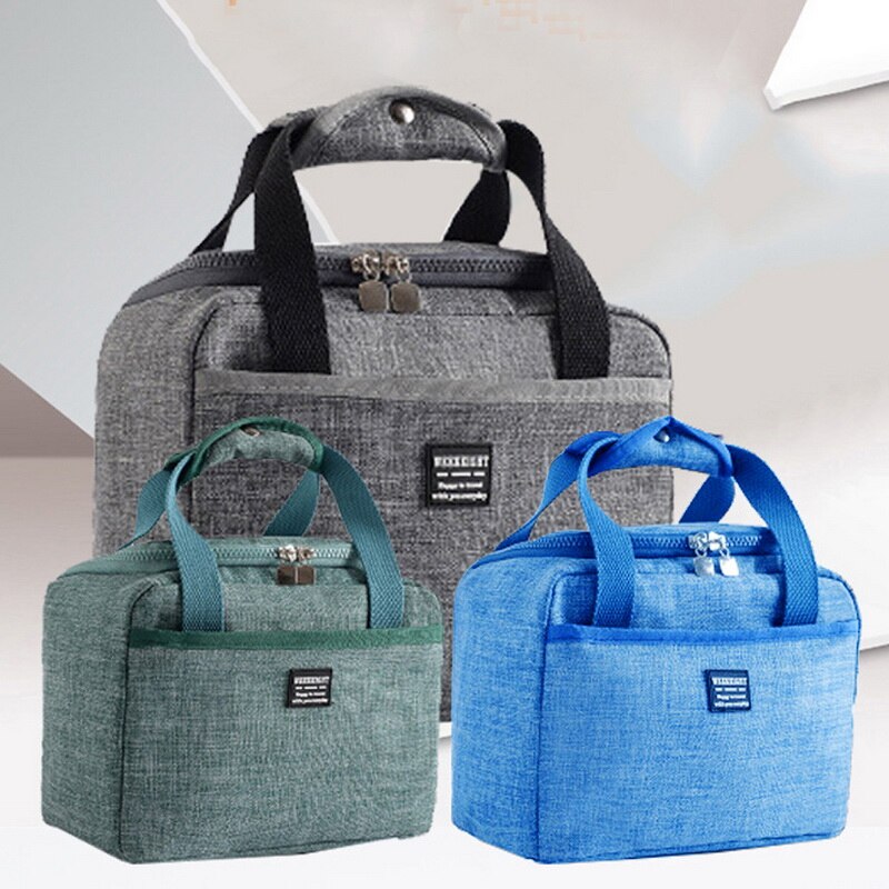 JODIMITTY Portable Lunch Bag Thermal Insulated Box Tote Cooler Handbag Bento Pouch Dinner Container School Food Storage