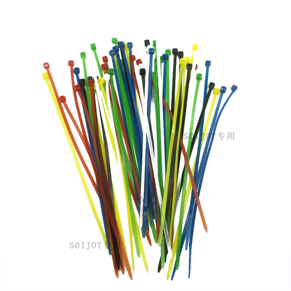 5*400 5 x 400 selvlåsende plast nylon wire kabel lynlåse 100 stk 6 farver kabelbindere fastgør loop kabel forskellige specifikationer