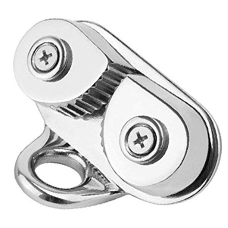 Claquette à came en acier inoxydable 316 | Avec anneau de leader, Cleats à came de bateau, Matic leader de voile Marine, Kayak canoë