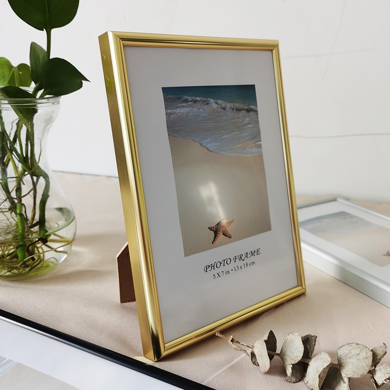Petit cadre Photo en aluminium pour tenture murale avec plexiglas 9x13 13x18cm, cadre Photo en métal pour décoration Photo
