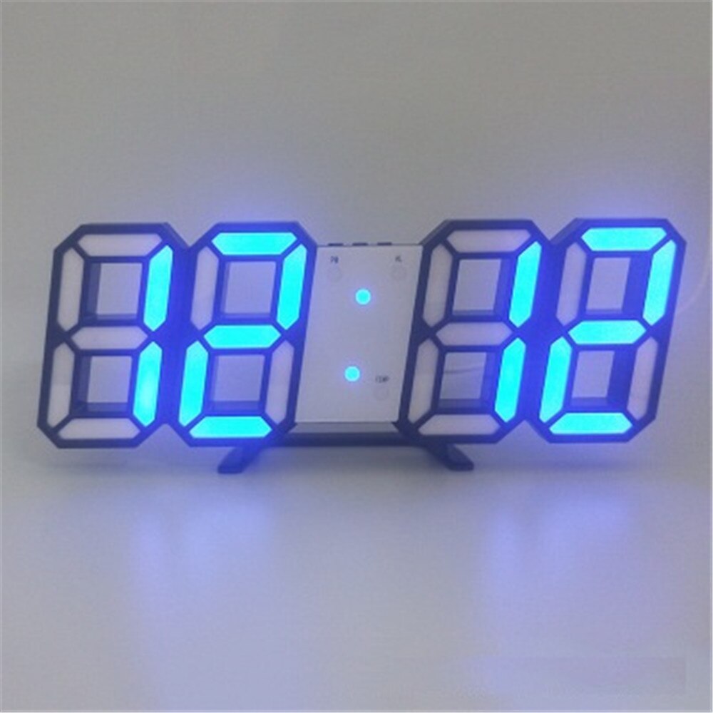 3D Led Digital Uhren Alarm Desktop Multifunktions Kalender Elektronische Tisch Uhr Schreibtisch Uhr Wand Büro Wohnzimmer Wohnkultur: Black 006