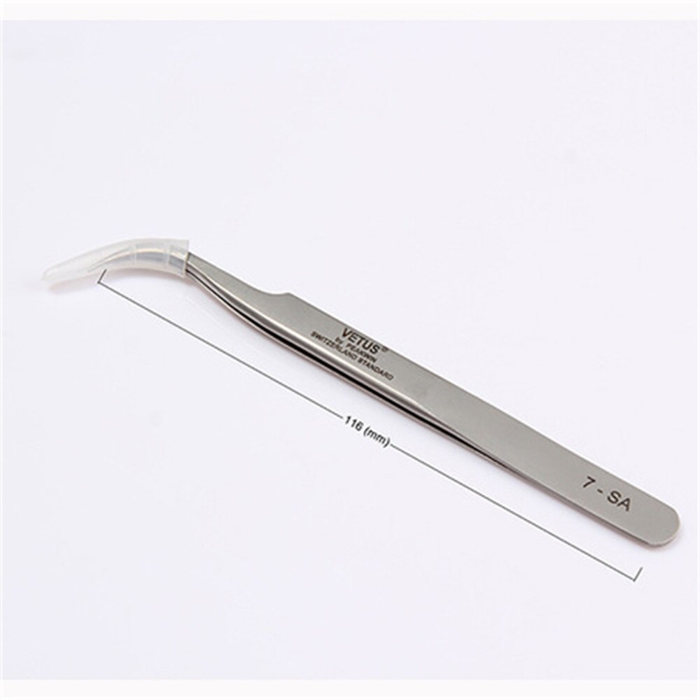 VETUS Stainless Steel Tweezers High Precision set Eyelash Extension 3d Eyelashes Extensions Vetus Tweezer Tools Pincet: 7SA