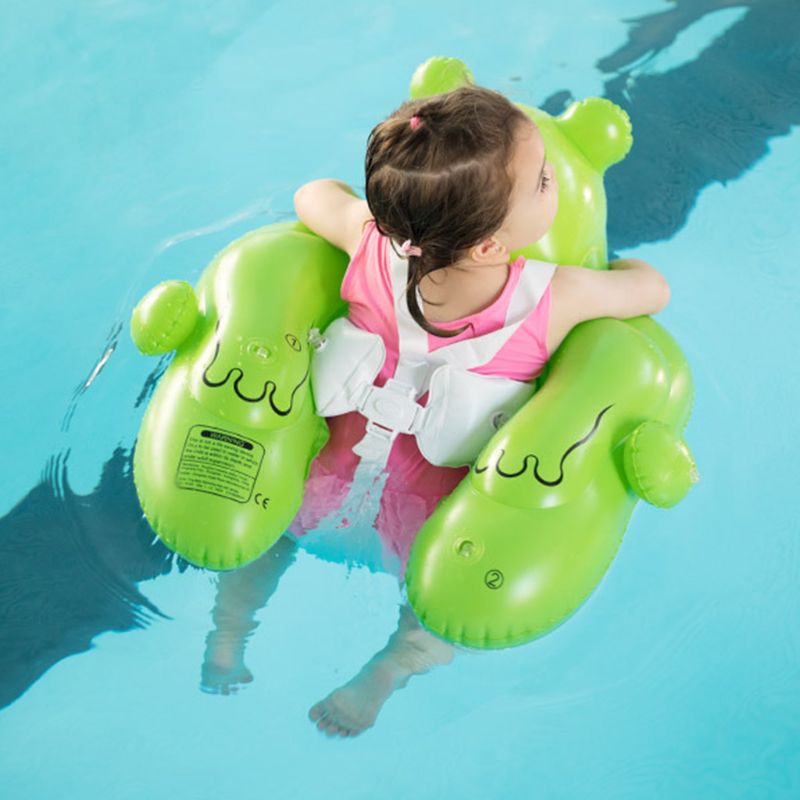 Baby Swimming Ring Float Inflatable Frog Circle Toy Awning Children Swimming Pool Outdoor Water Sport Fun Play Crawling Buoy