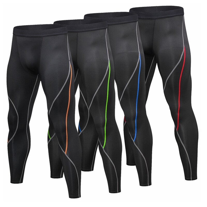 Mannen Strakke Sport Broek Fitness Running Training Broek Mode Stiksels Kleur Sneldrogende Ademende Broek