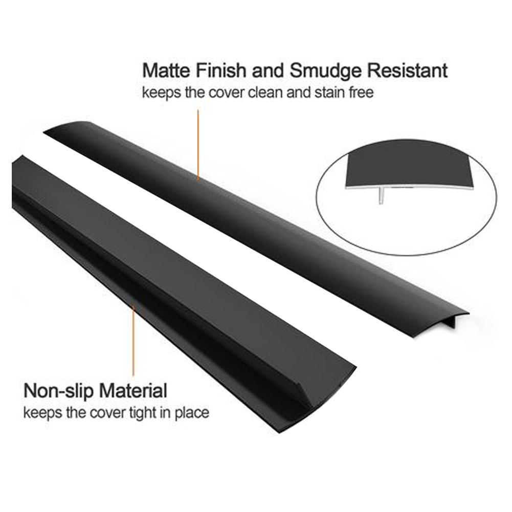Set Of 2 Kitchen Silicone Stove Counter Gap Cover Heat Resistant Wide & Long Gap Filler Seals Spills Between Counter