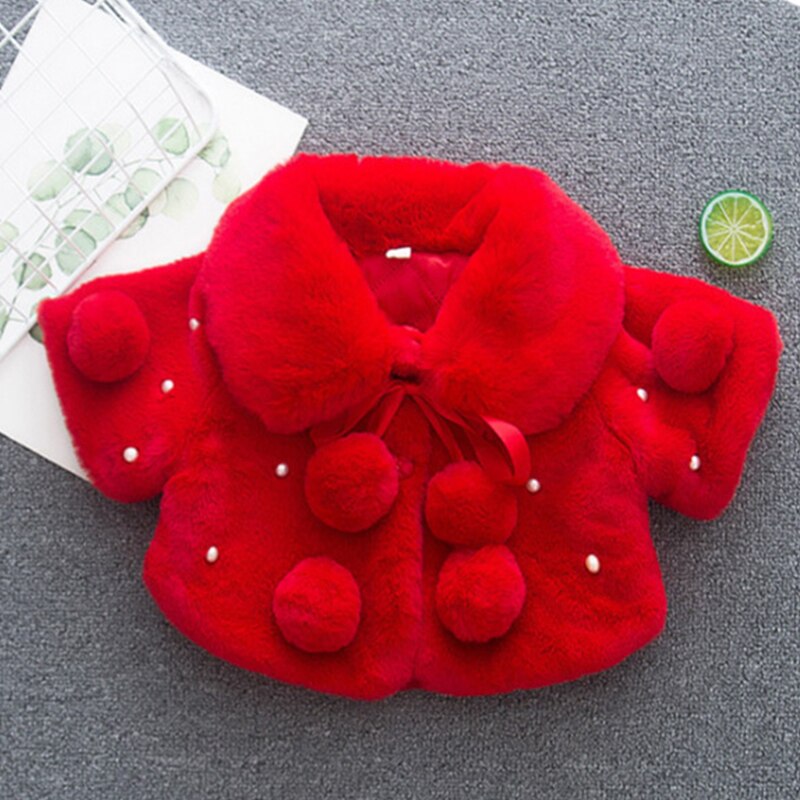 Herfst Winter Faux Bontjas Baby Meisje Vest Jas Leuke Tops Jas Ademend Peuter Kinderen Kids Kleding Meisjes