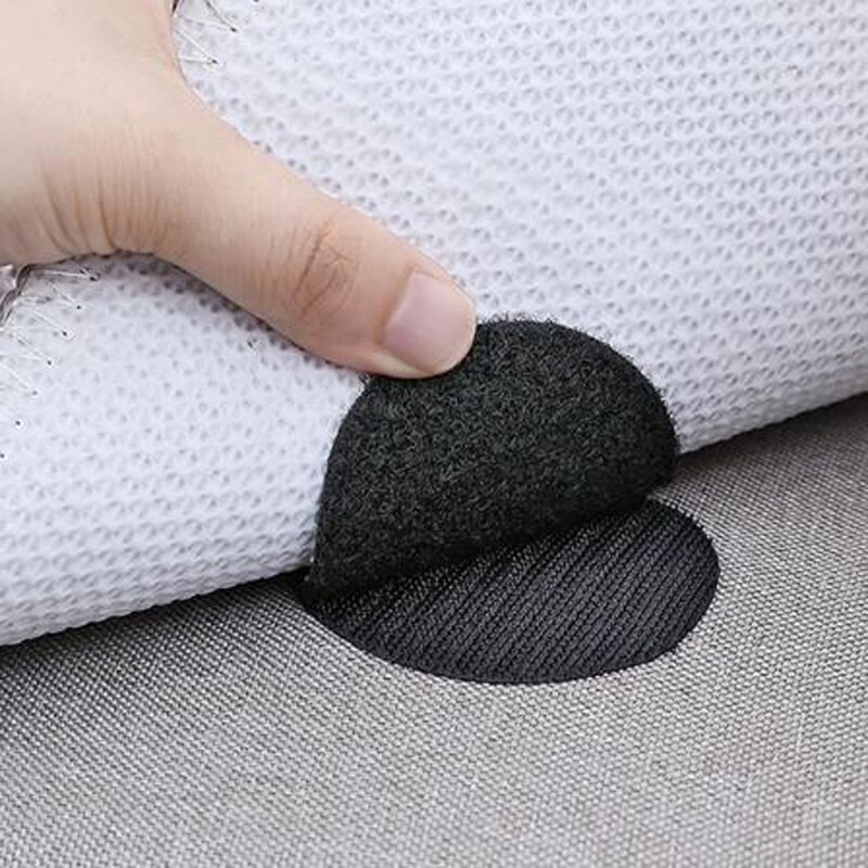 20 stücke/10 Paare Anti Eisstockschießen Teppich Band Teppich Greifer Klett Sichern sterben Teppich Sofa und Blätter in Ort und Halten sterben Ecken Flache: 20Paar / 6cm Schwarz