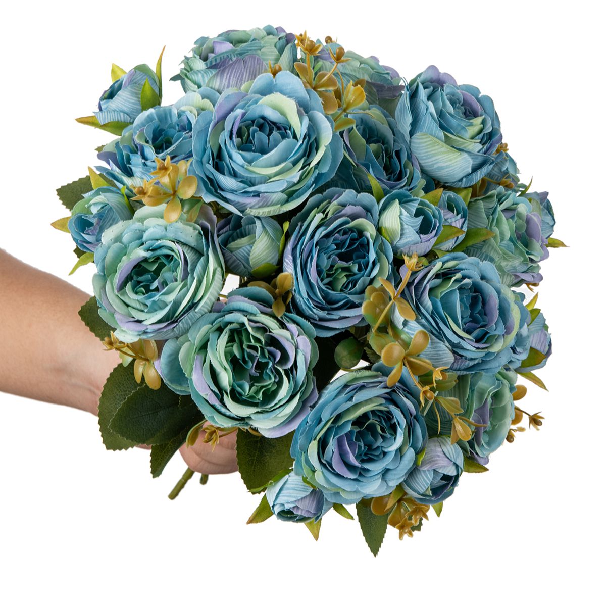 Konstgjord blomma växt pion gör-det-själv jul hem festival fest utomhus trädgård bågdekor bröllop brudbukett