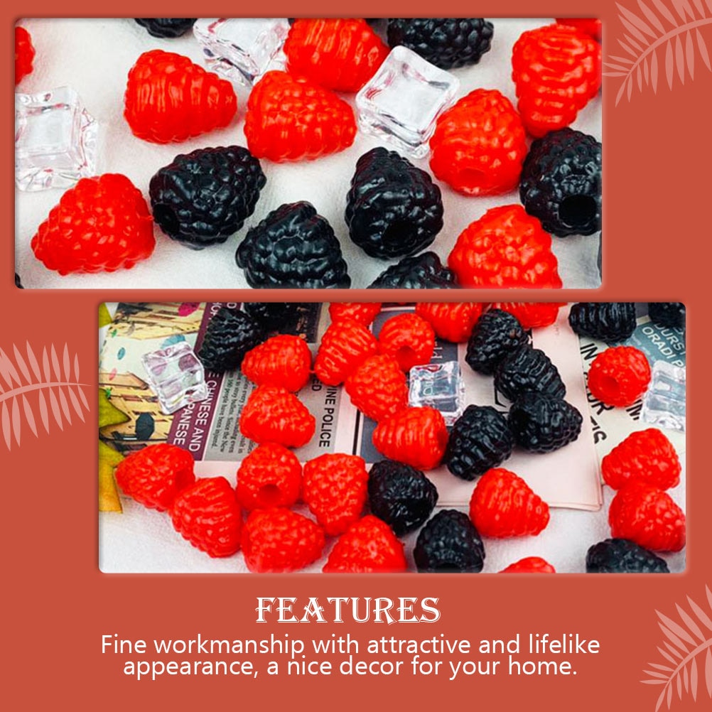 10Pcs Plastic Raspberry Model Simple Cabinet Raspberry Decor Photo Prop Simulated Fruit Models