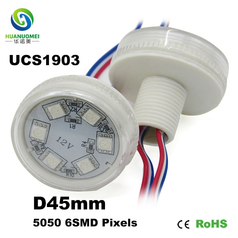 Full Color Rgb Digitale Adresseerbare UCS1903 45Mm 6Leds Led Pixel Module 5050 Smd Rgb Lamp Lamp Verlichting Led display Module Licht