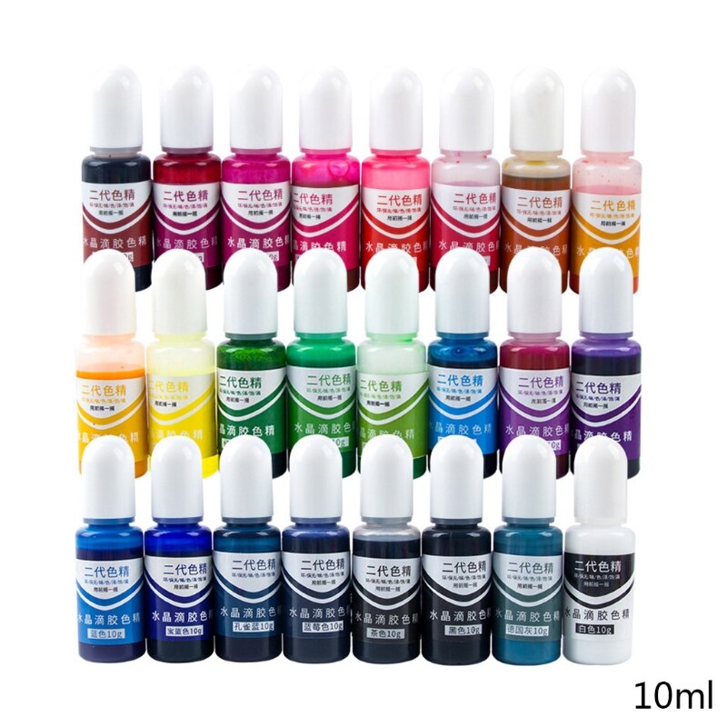24 Kleuren Crystal Epoxy Pigment Uv Hars Dye Diy Art Ambachten Sieraden Kleurstof Set 53CA