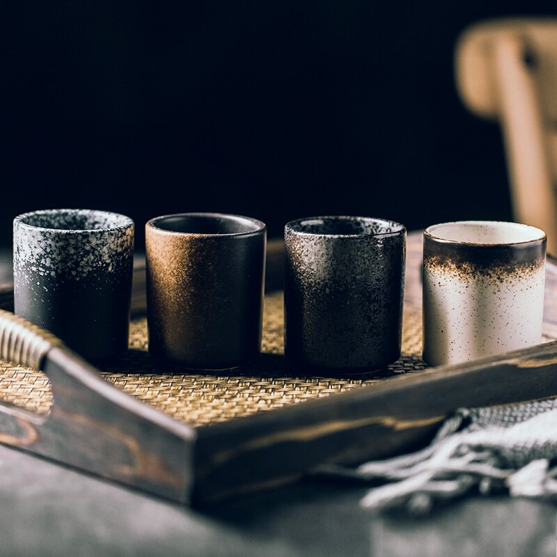 150ml 200ml japansk stil tekopp kaffe kopp vann kopp steintøy keramisk håndmalt kungfu tekopp matte drikkevarer