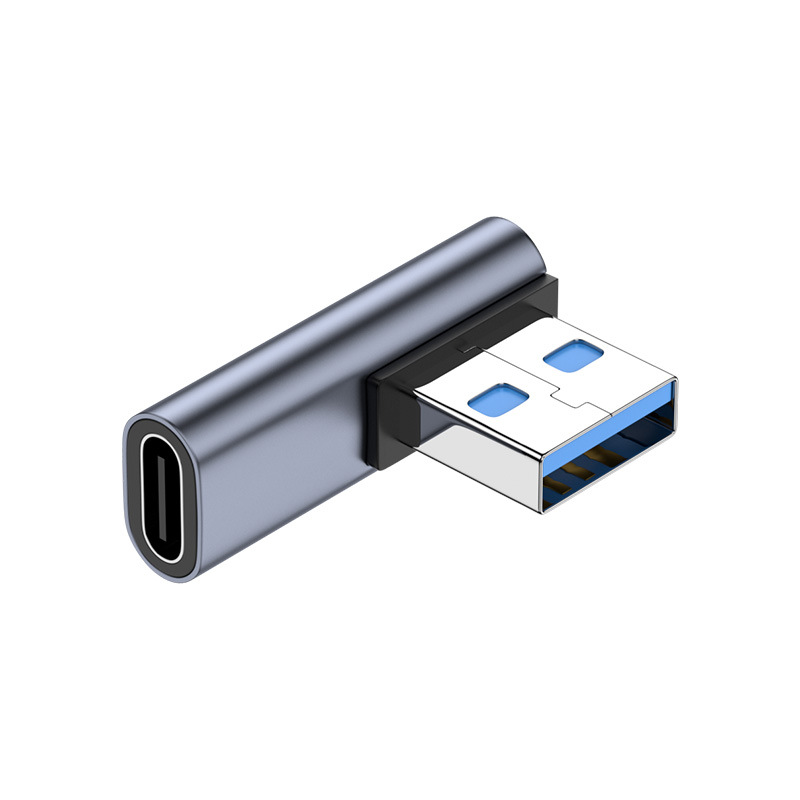 180 Degree Elbow USB C Adapter Type C USB C OTG Converter U Shape USB 3.0 Type C Charging Data Cable Adapter Phone Connector: Orange