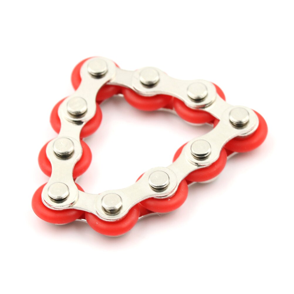 Verkoop Bike Chain Fidget Spinner Armband Voor Autisme en ADHD Fidget Speelgoed Anti-Stress Speelgoed Voor Kinderen/Volwassen /Student: Rood