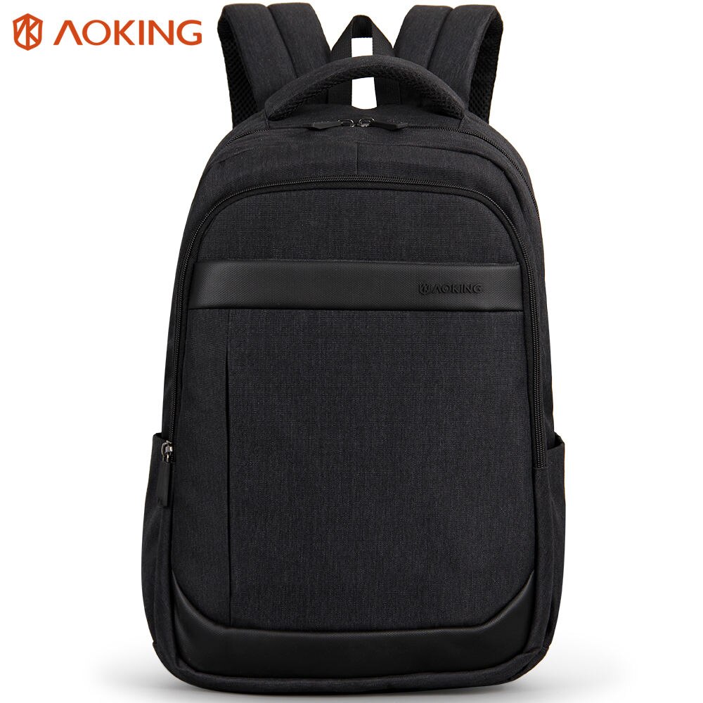 Aoking Mochilas dos homens de Negócios de Lazer Mochila para Computador Notebook Laptop Sacos Homens Mochila Escolar Mochila Quadrado: Black