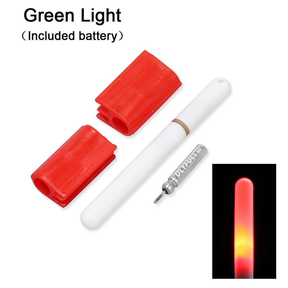 1Pc LED Fishing Rod Tip Light Stick Glow Stick Bite Alarm Useful Fishing Float Stick Night Fishing Waterproof Fluorescent Light: Red - With Battery