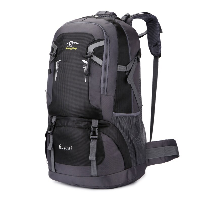 45 l grande capacidade homens mochila casal casual ao ar livre saco de escalada senhora saco de esportes masculino mochila de viagem adolescente saco de escola preto: Black / 25 L