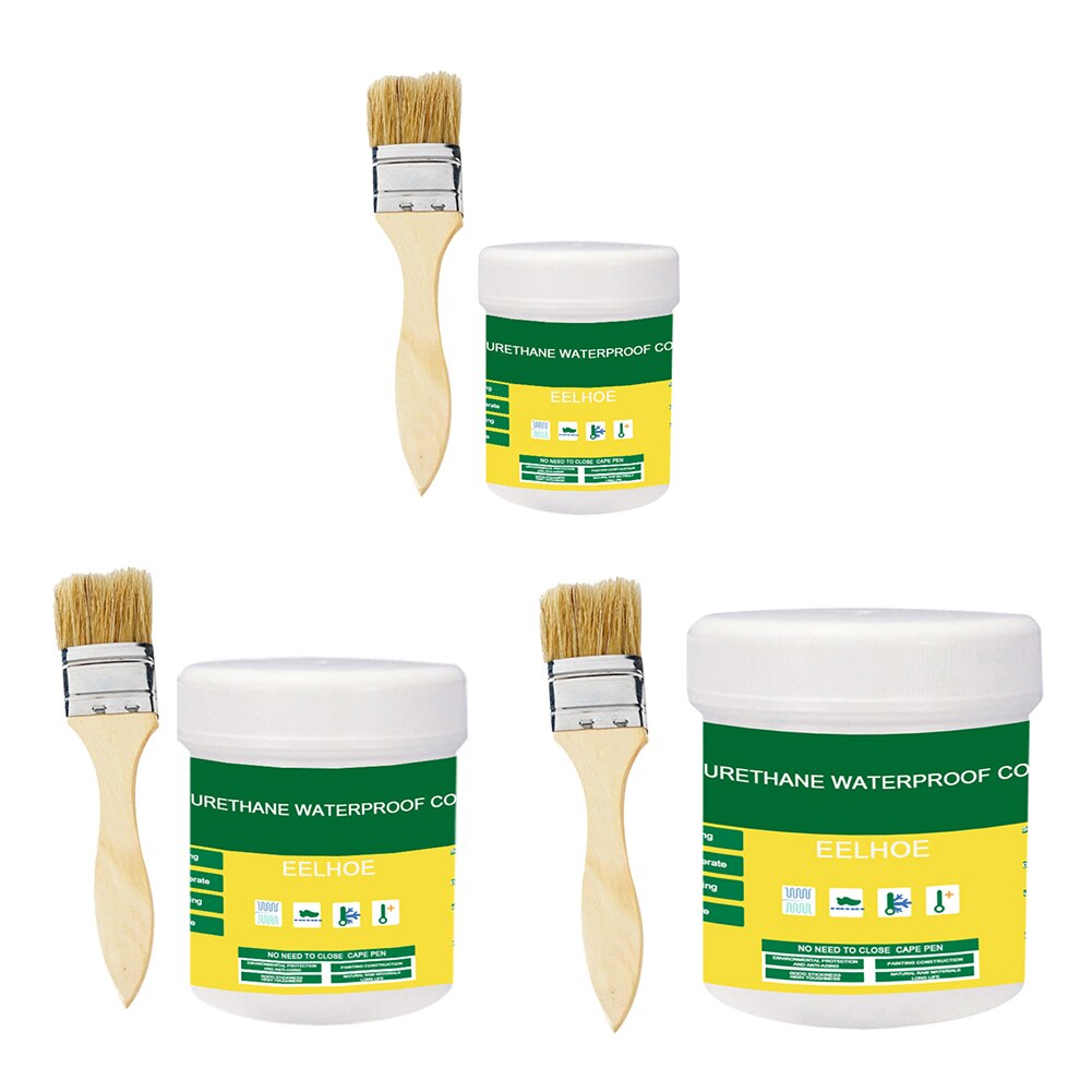 Transparent Waterproof Sealant Paste Repair Broken Surfaces Sealer w/Brush