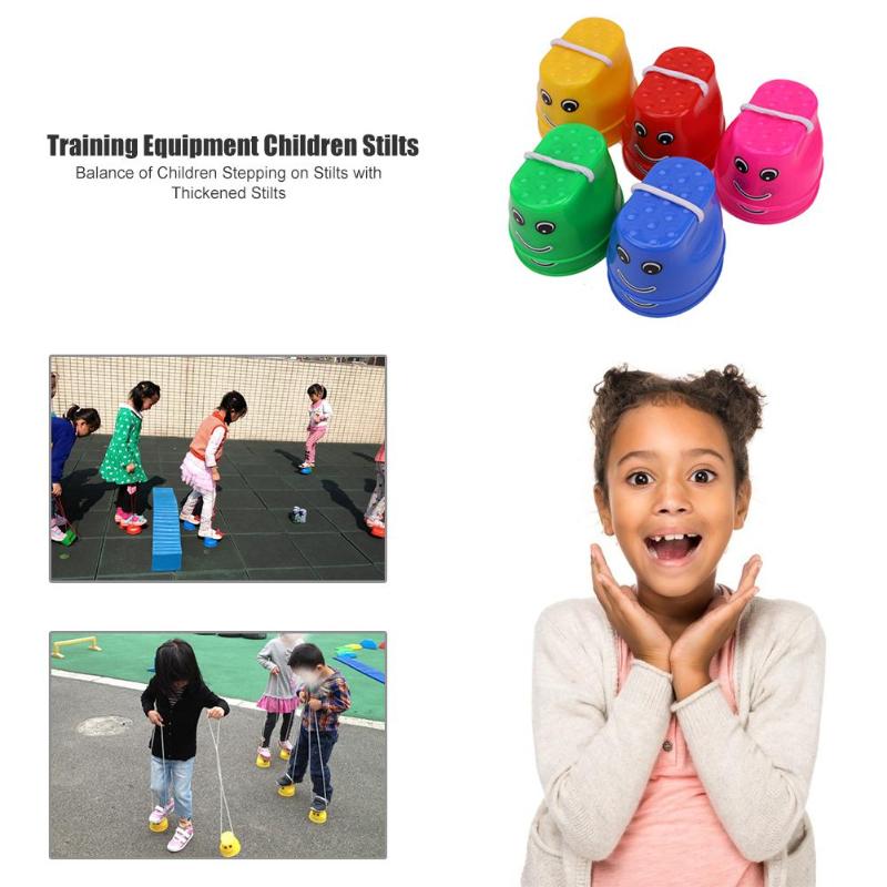 Échasses de saut épaisses en plastique pour enfants, 2 pièces/ensemble, chaussures d&#39;équilibre pour jeux de plein air, offre spéciale