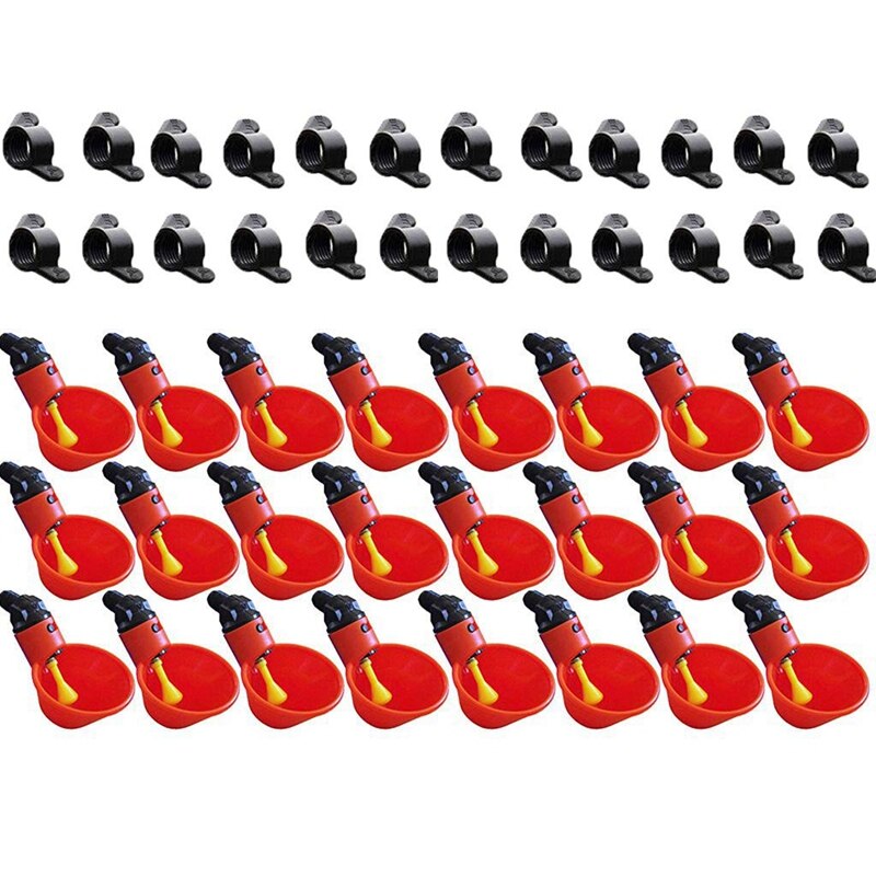 Abreuvoir Automatique Pour Volaille - 10 Pièces, Rouge - Pour Poules, Canards, Oies