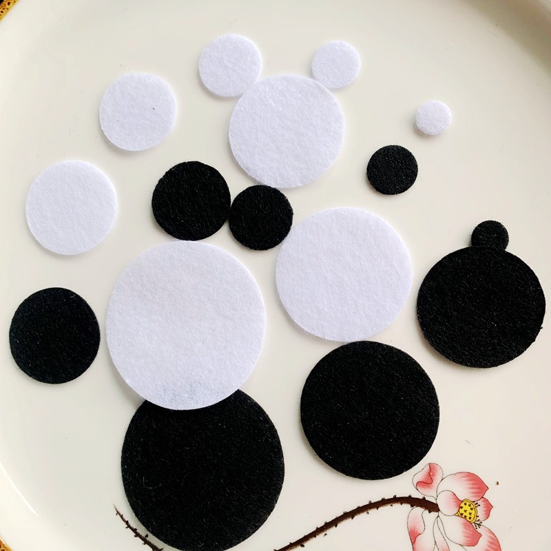 10Mm &amp; 15Mm &amp; 20Mm &amp; 25Mm &amp; 30Mm &amp; 35Mm &amp; 40Mm &amp; 50Mm Kunstmatige Non Woven Vilt Ronde Vilt Doek Vilt Diy Voor Naaien Plakboek Patches