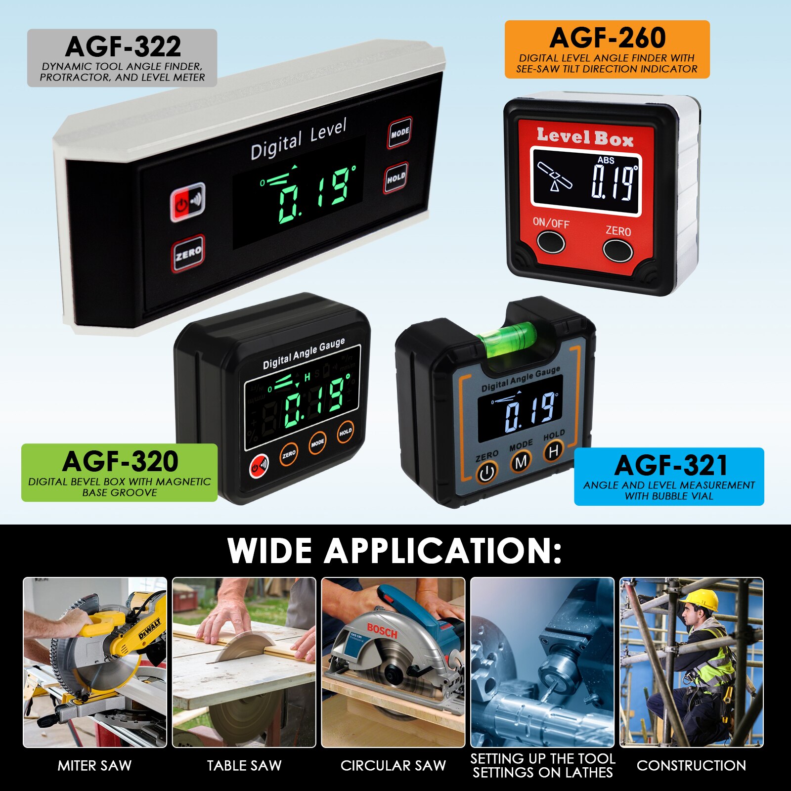 Digitale Level Hoekzoeker Bevel Box Magnetische Base 360deg (4 X 90deg) Inclinometer Gradenboog Gauge Tilt Richting Indicator