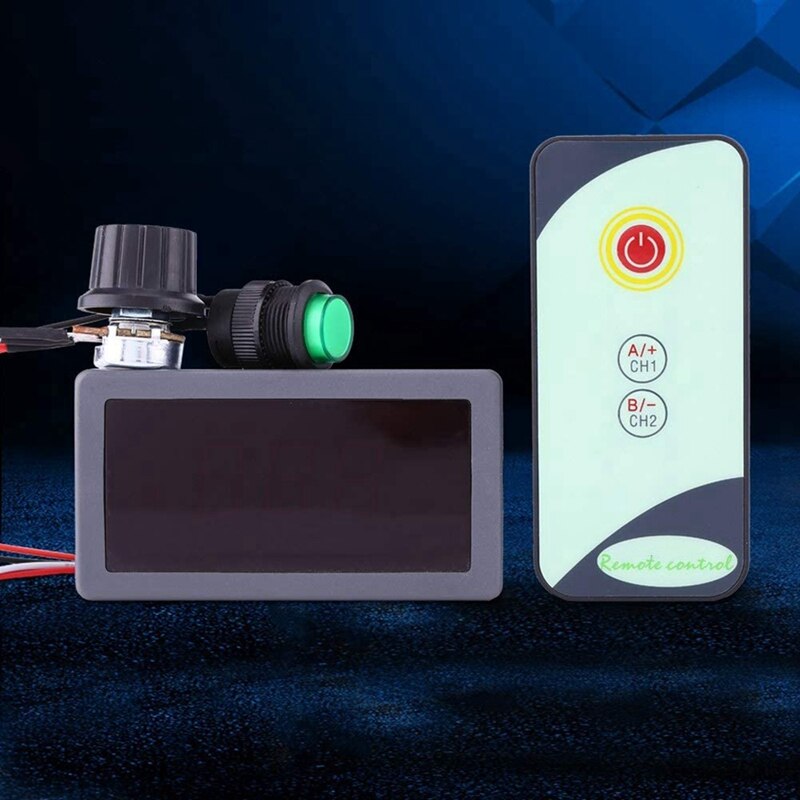 DC 6V-30 Input Motor Speed Controller Digital Display With Infrared Remote Control For Car Truck Motor Driver