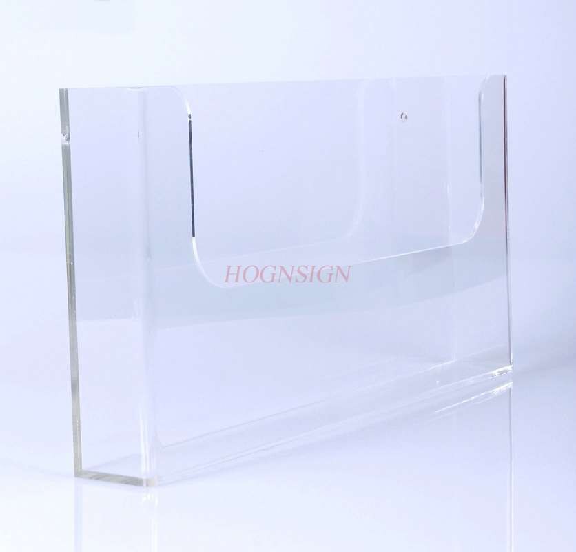 Horizontal A4 Acrylic Display Shelf Wall Information Shelf Catalog Shelves