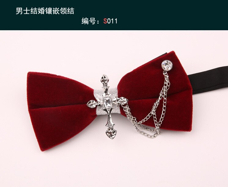 Linbaiway Luxe Banket Strikjes Voor Heren Shirt Rode Strikjes Formele Kleding Business Bowtie Man Strik Tuxedo Gravata Borboleta: 011