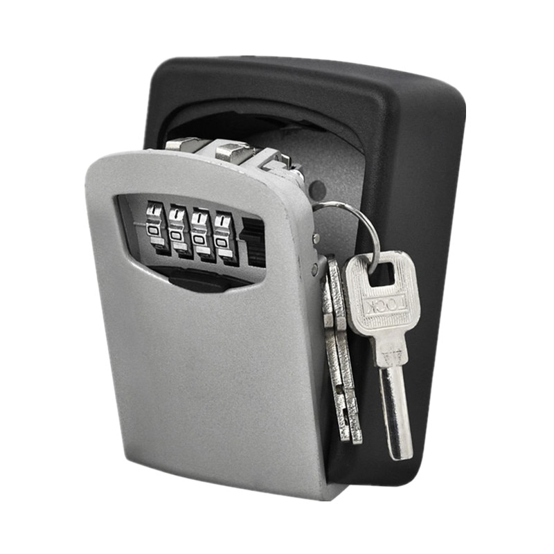 Wall Mount caja fuerte secreta Key Storage Secret Box Organizer 4Digit Combination Password Security Code Lock Home Key Safe Box