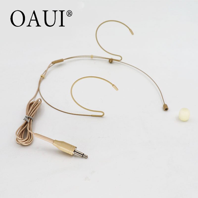 Omnidirection Earset Condenser Microphone Miniature Skin Microphones Wired Headband Mic with 3.5mm Mono Plug