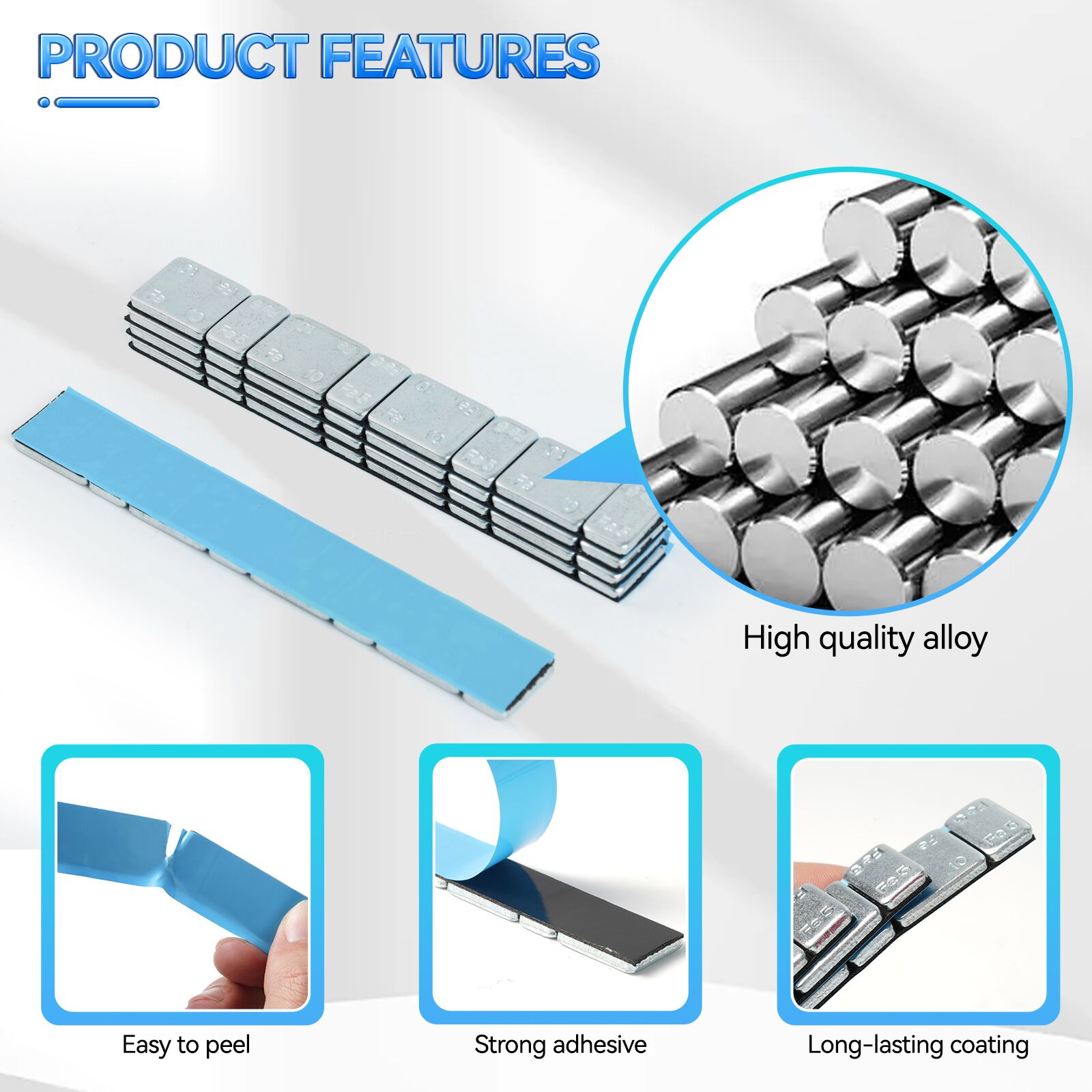 Tire Adhesive Balancer Iron 300g 40Pcs/lot Wheel Balance Weight Universal For Car Motorcycle Bike Auto Tyre Hub Block 5g/10g