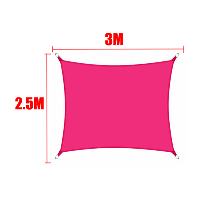 Voile pare-soleil étanche Rose rouge 420D carré Rectangle Triangle jardin terrasse auvent piscine ombre Camp randonnée cour auvent: Bleu