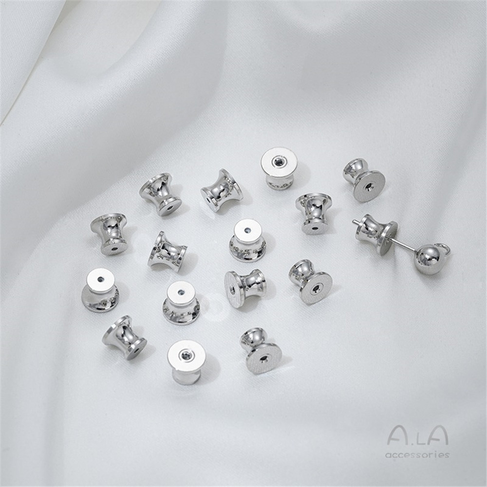 Bouchons d'oreille papillon volant cylindrique gauche doré, bouchons d'oreille, bouchon d'oreille, bouchon arrière, bricolage, grand nom, , MatBR: Imitation plaquée rhodium