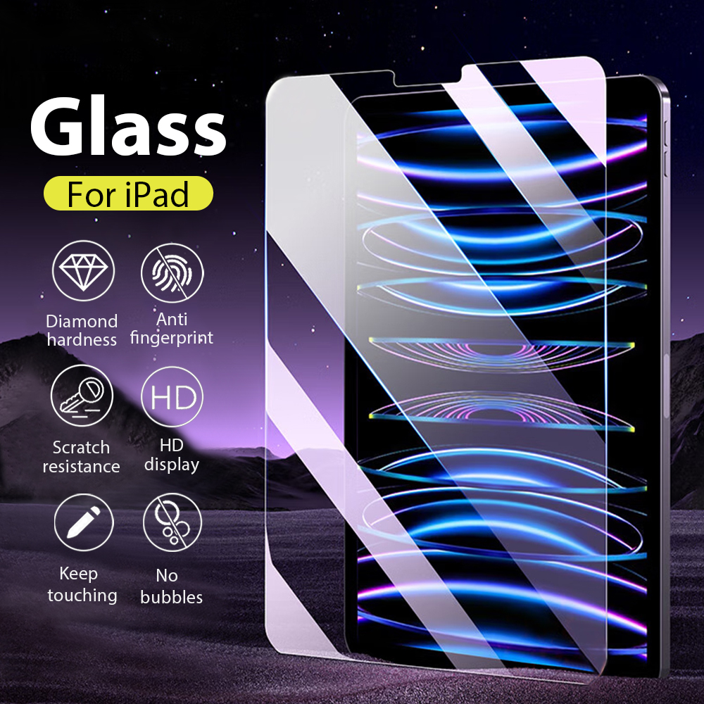 Vidrio templado para iPad 10. a 9 a generación A16 Pro 12,9 11 13 2025 Protector de pantalla para ipad Air 4 5 Mini 6 7 7 a 8 a 10,2 película
