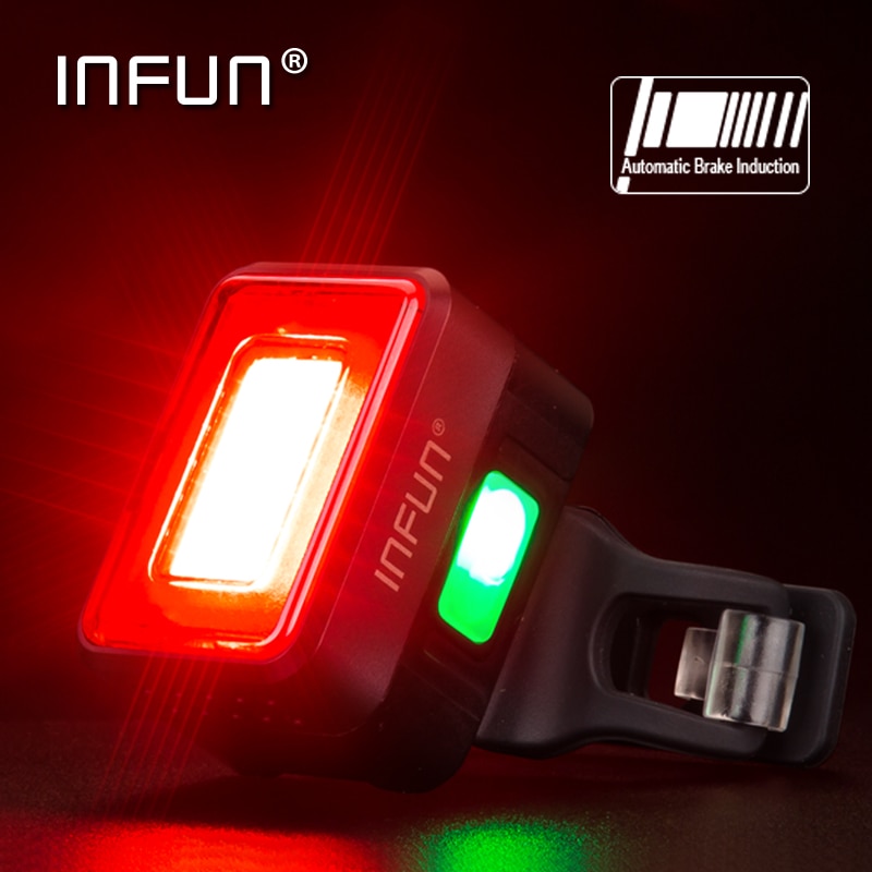 INFUN F50 Fahrrad Rücklicht Rücklicht Fahrrad Automatische Bremse Induktion straße MTB Radfahren Ladung FÜHRTE Sicherheits Lauf Lampe