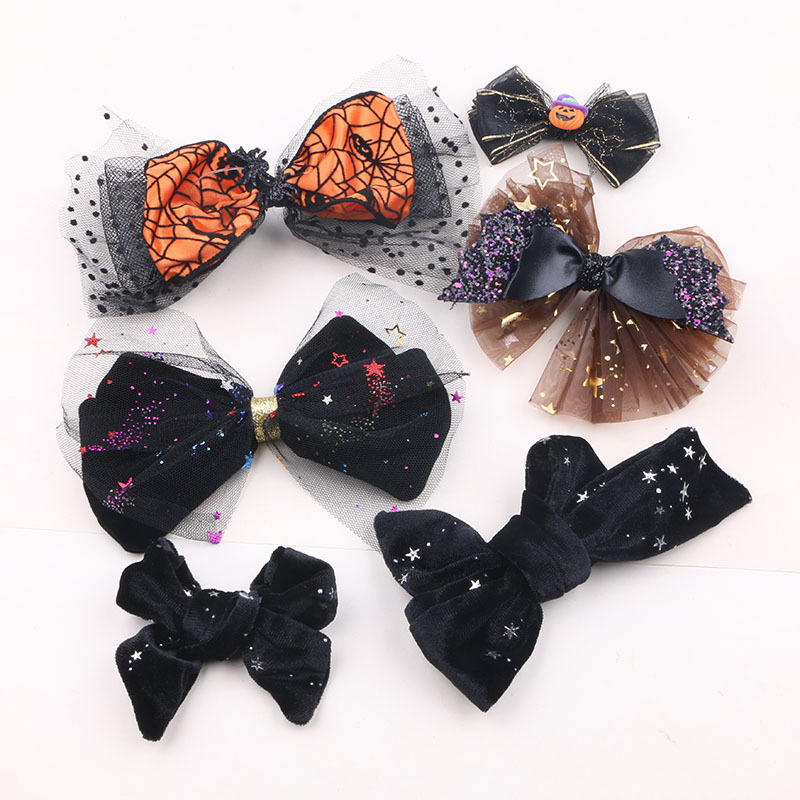 diy Halloween Haaraccessoires Donkere Strik Hoofddeksels Materiaal Grensoverschrijdend Meisje Haarspeld Haarband Cadeau Accessoires