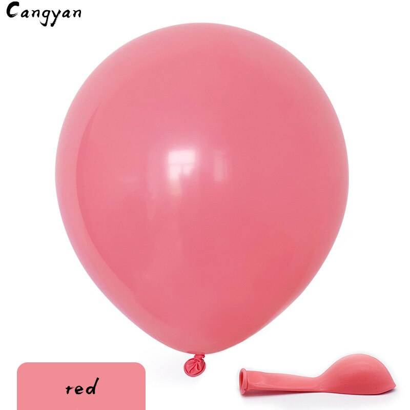 50 pcs 10 inch thick 2.2 g round birthday party wedding arrangement candy color balloon color macaron balloon toy ball child: red