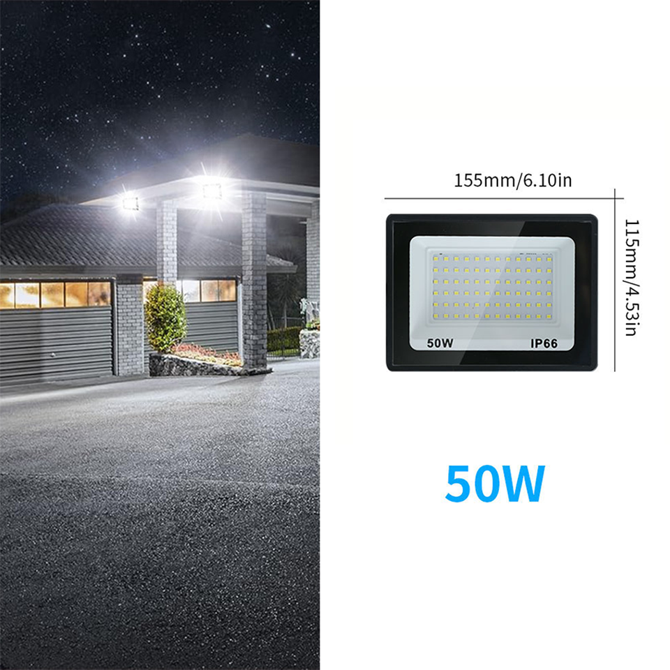 LED Spotlight High brightness 220V 10W 20W 30W 50W 100W 150W 200W 300W Waterproof IP66 Garden Outdoor Light lamp Reflector lamp: L / pink